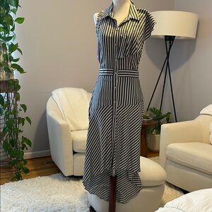 RACHEL Rachel Roy Blue and Gold High Low Sundress